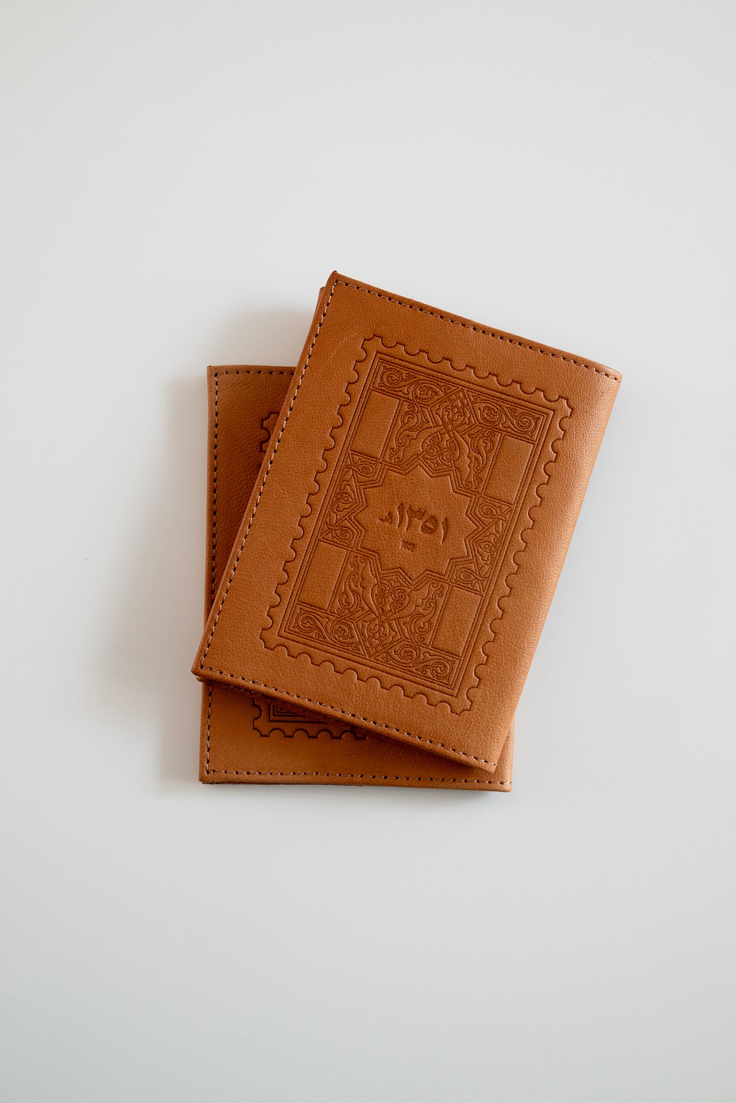 66 - Saudi Stamps Leather Passport Sleeve